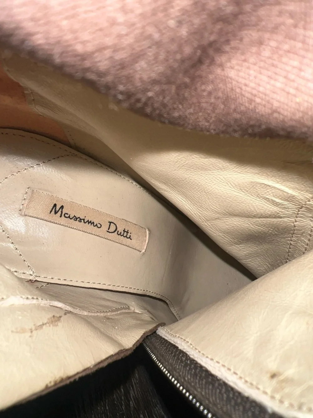 MASSIMO DUTTI OTK Stretch Leather High Heel Boots In Brown 🤎